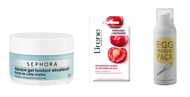 maseczki nawilżające: sephora: lirene: too cool for school.jpg